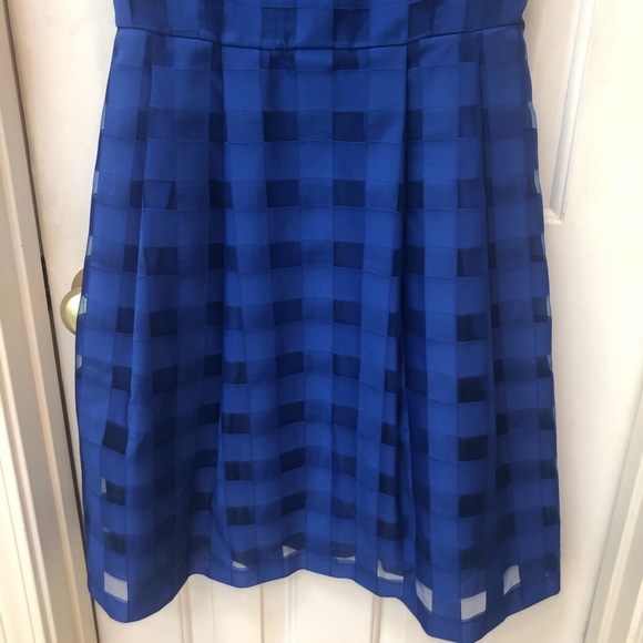 Ellen Tracy dress, royal blue, fitted waist, Sz 2 - Picture 3 of 14